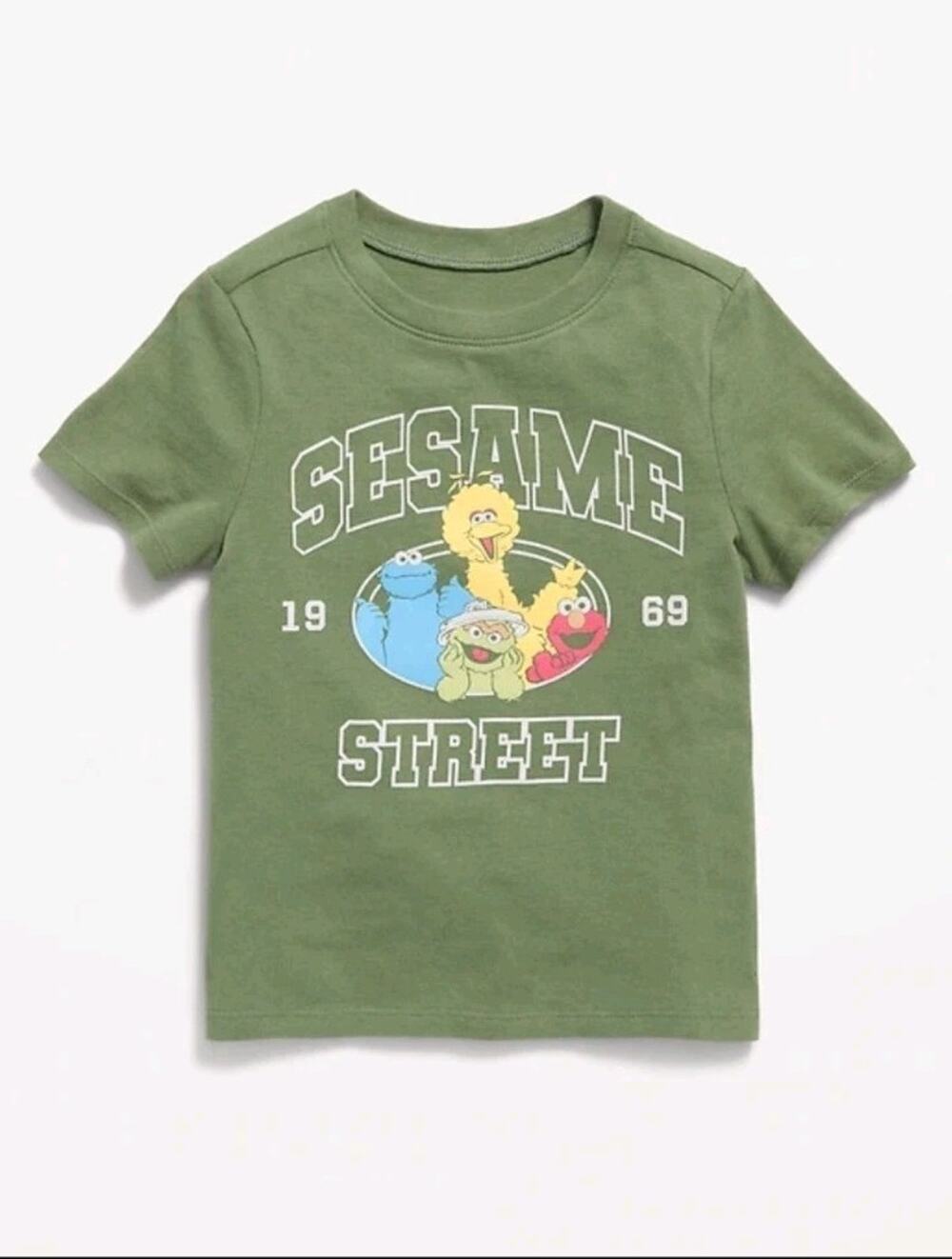 NWT Old Navy Sesame Street Toddler Graphic T-Shirt Norfolk Pine Green Size 5T